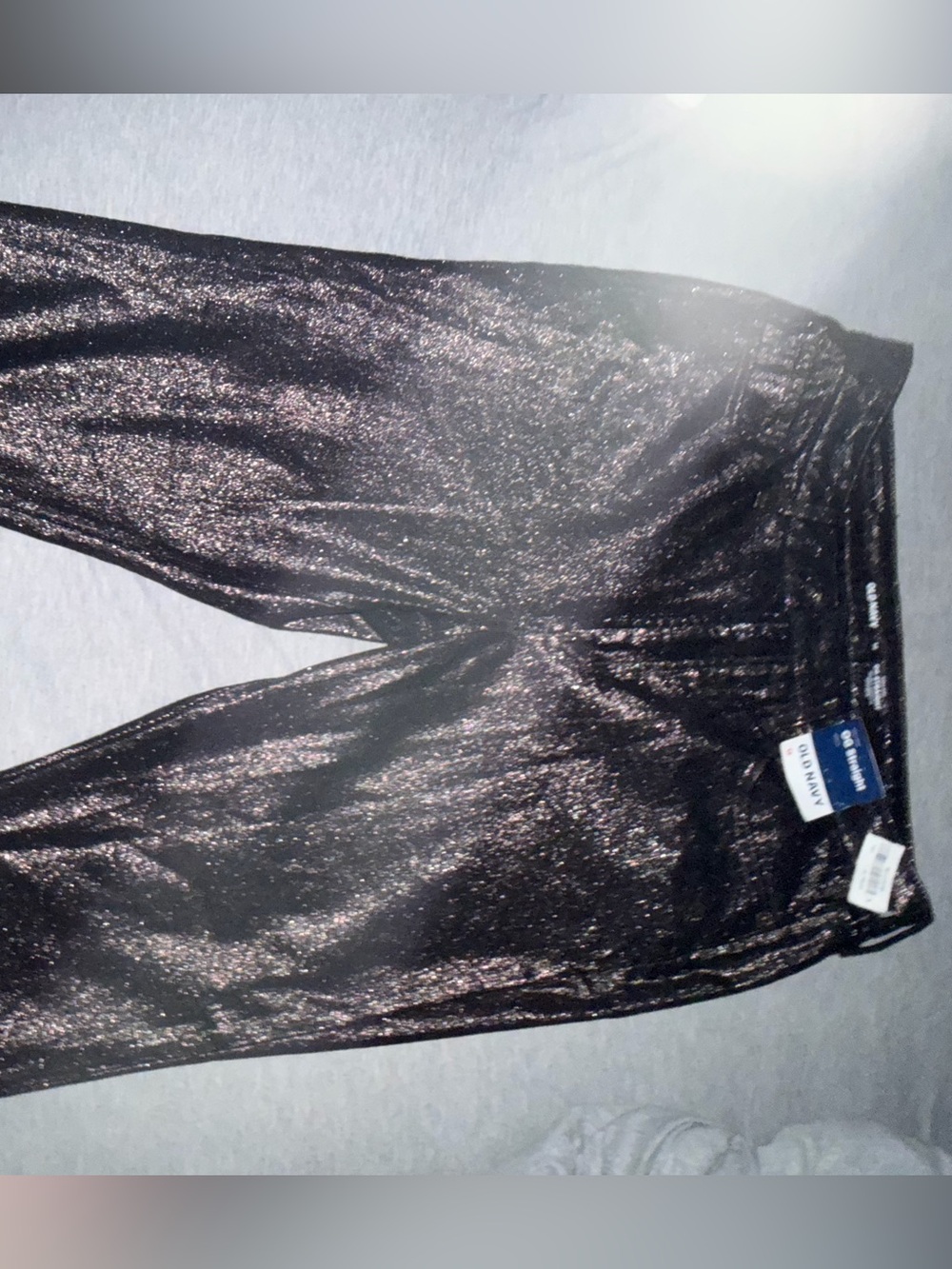 NWT Old Navy Black Sparkle OG Straight Jeans